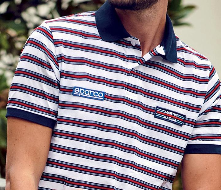 Produktbild Sparco Martini Racing Polo Shirt Replica Striped (S)