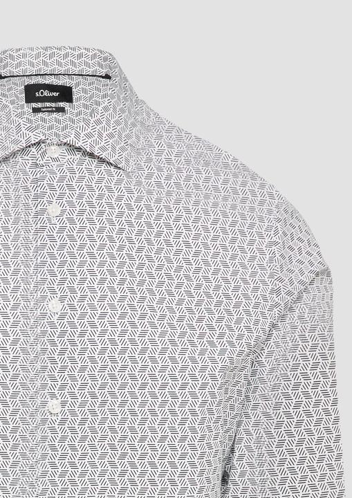 Image du produit S.Oliver Hemd Tailored Fit: Elastisches Baumwollhemd mit All-over-Print (42)