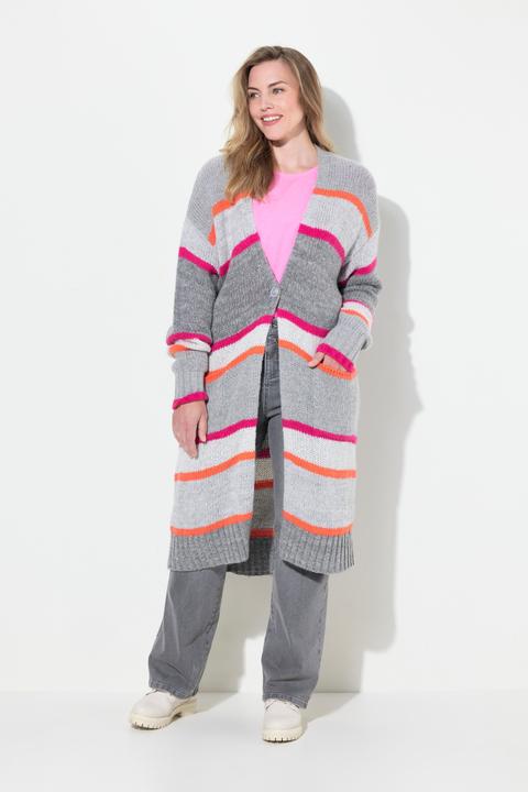 Produktbild Laurasøn Long Strickjacke, Knopfverschluss, Langarm, Taschen (M)