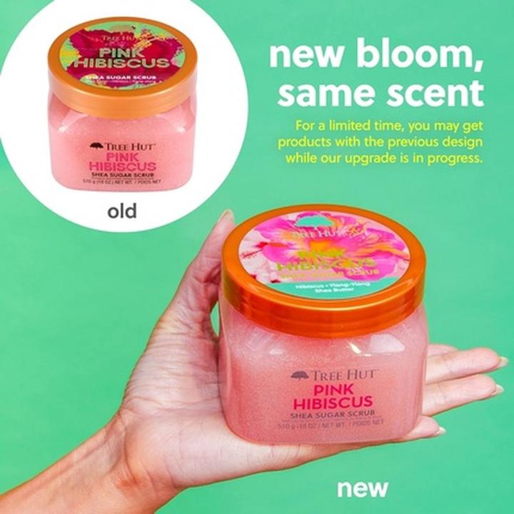 Actual product image Tree Hut Pink Hibiscus Shea Sugar Scrub 18 oz (510 ml)