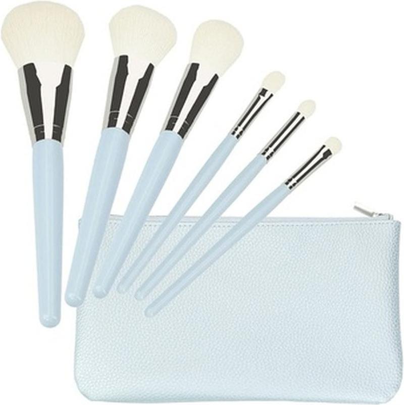 Tools For Beauty Blu Pennello Make-Up, Set Di Pennelli Da Trucco In Bambù (Set)