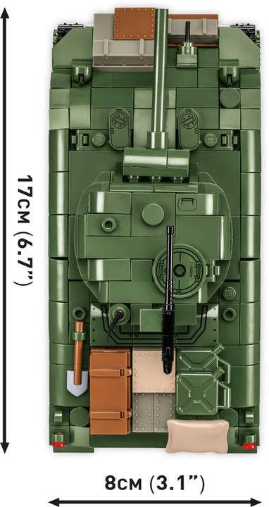 Actual product image Cobi 663 PCS HC WWII 3126 M4A1 SHERMAN