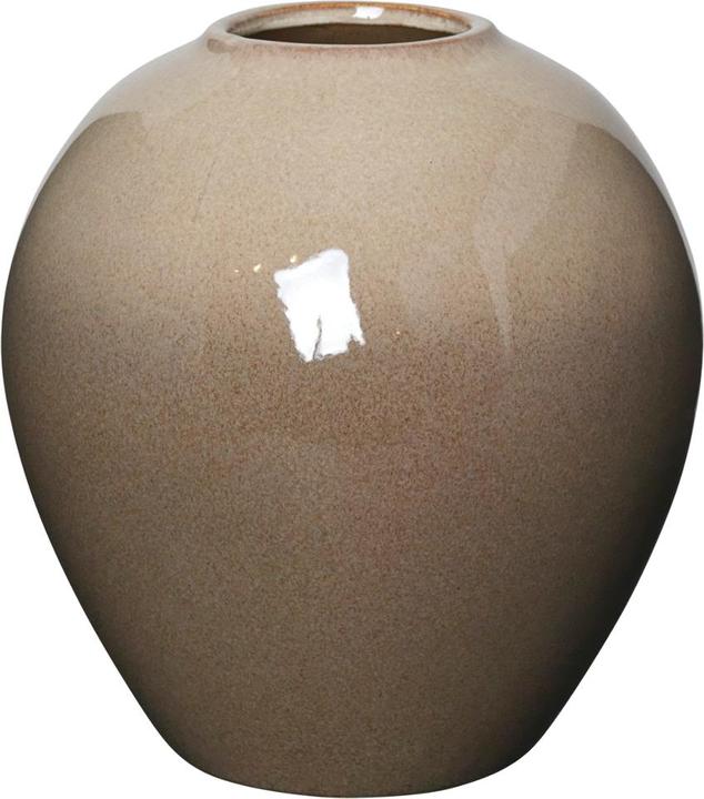 Actual product image Broste Copenhagen Ingrid Vase M Ceramic Simple Taupe / Brown 25.5 cm (1 x)