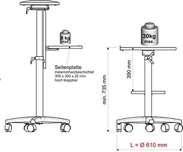Produktbild Maul Beamertisch professionell (Boden)