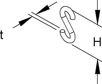 Image du produit Niedax NIE SH-4 E-KLIPS Crochet en S T 4mm acier électro-galvanisé/chromaté