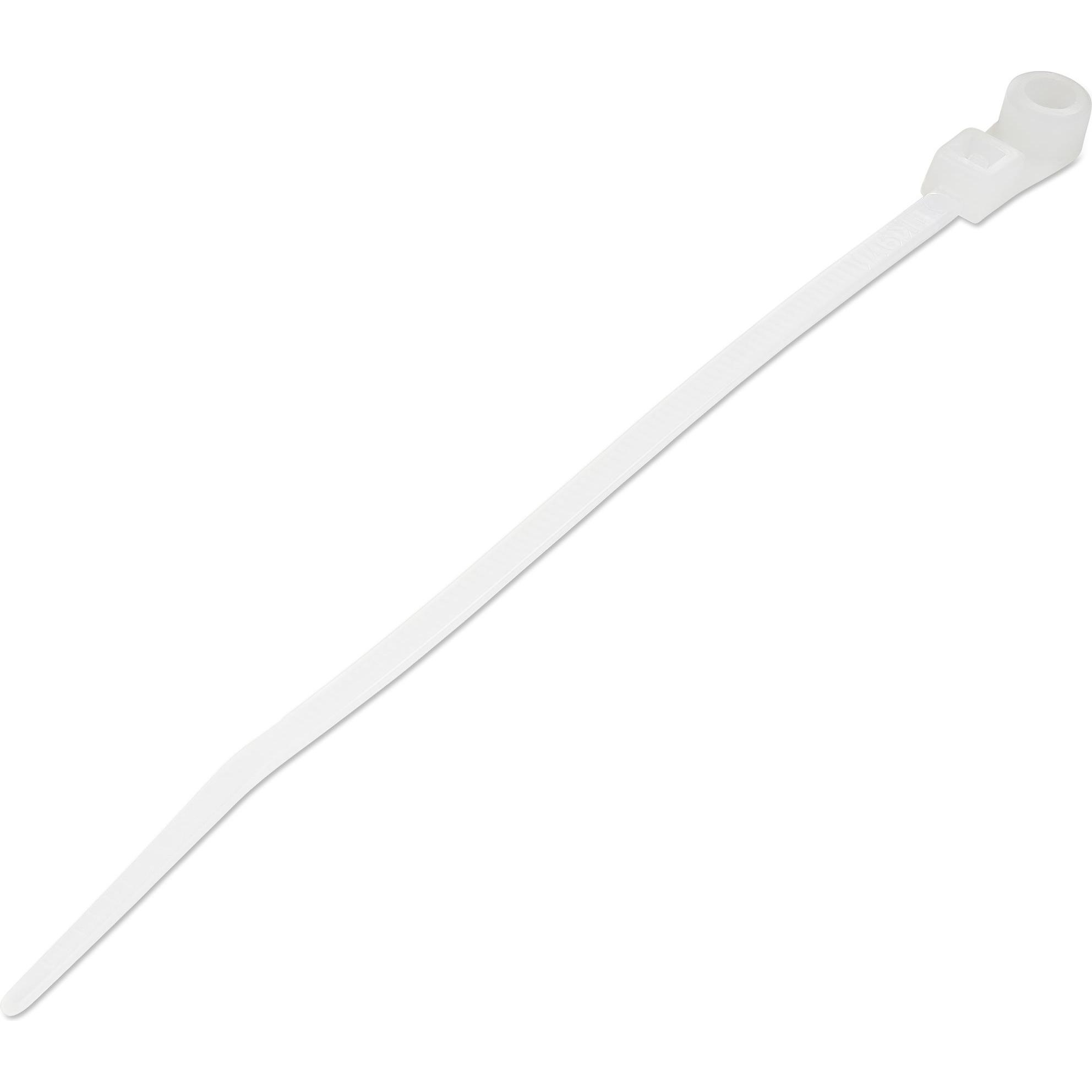 StarTech, Kabelbinder, 10cm(4") Cable Ties with Mounting Hole, 2mm(1/16") wide, 24mm(7/8") Bundle Dia. (Kunststoffkabelb...