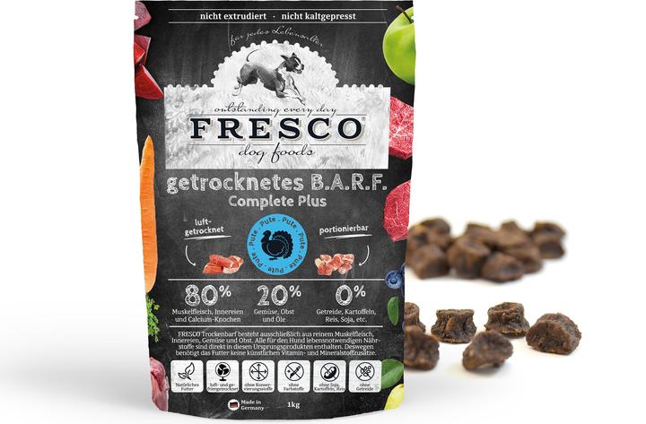 Immagine prodotto Fresco Cibo secco BARF Complete Plus Tacchino, 1 kg (Senior, Adulto, Junior, 1 pz., 1000 g)