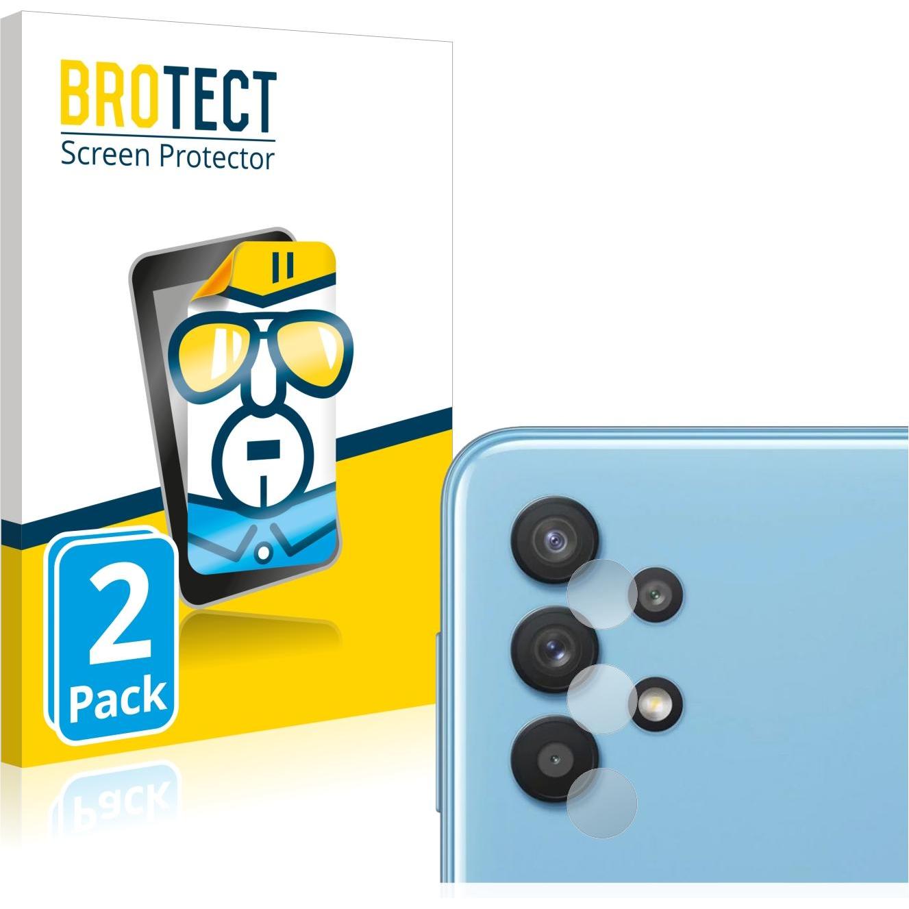 BROTECT Schutzfolie Displayschutz Klar (2 Stück, Samsung Galaxy A32 5G), Smartphone Schutzfolie, Transparent