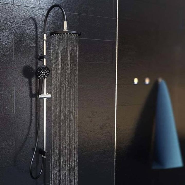 Image du produit Schütte Douche à effet pluie salle de bain MATAO RAIN ensemble de douche de tête chrome noir mat système de