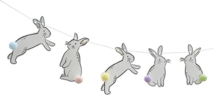Actual product image Ginger Ray Guirlande de lapins avec pompons multicolores (8 pcs.)