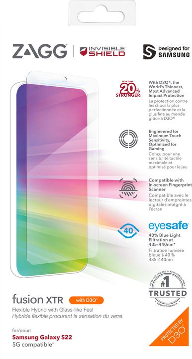 Produktbild InvisibleShield Glass Fusion XTR 200309362 Samsung Galaxy S22 (1 Stück, Samsung Galaxy S22+)
