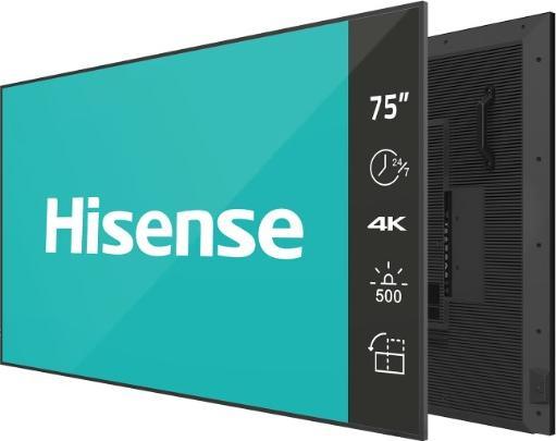 Actual product image Hisense Signage display 75DM66D 75", 24/7, UHD, 500cd/m², 25% haze (3840 x 2160 Pixels, 75")