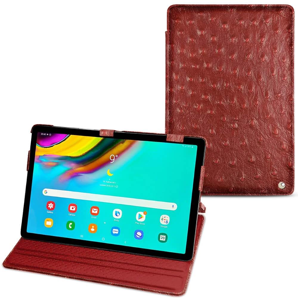 Thumbnail - Noreve Lederschutzhülle horizontal (Galaxy Tab S5e), Tablet Hülle, Rot