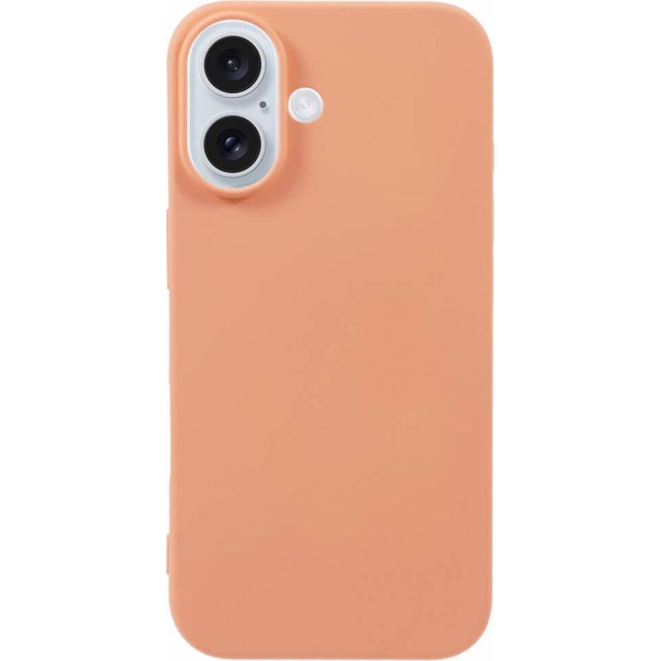 Cover-Discount iPhone 16 - Silikon Gummi Hülle (Apple iPhone 16), Smartphone Hülle, Orange