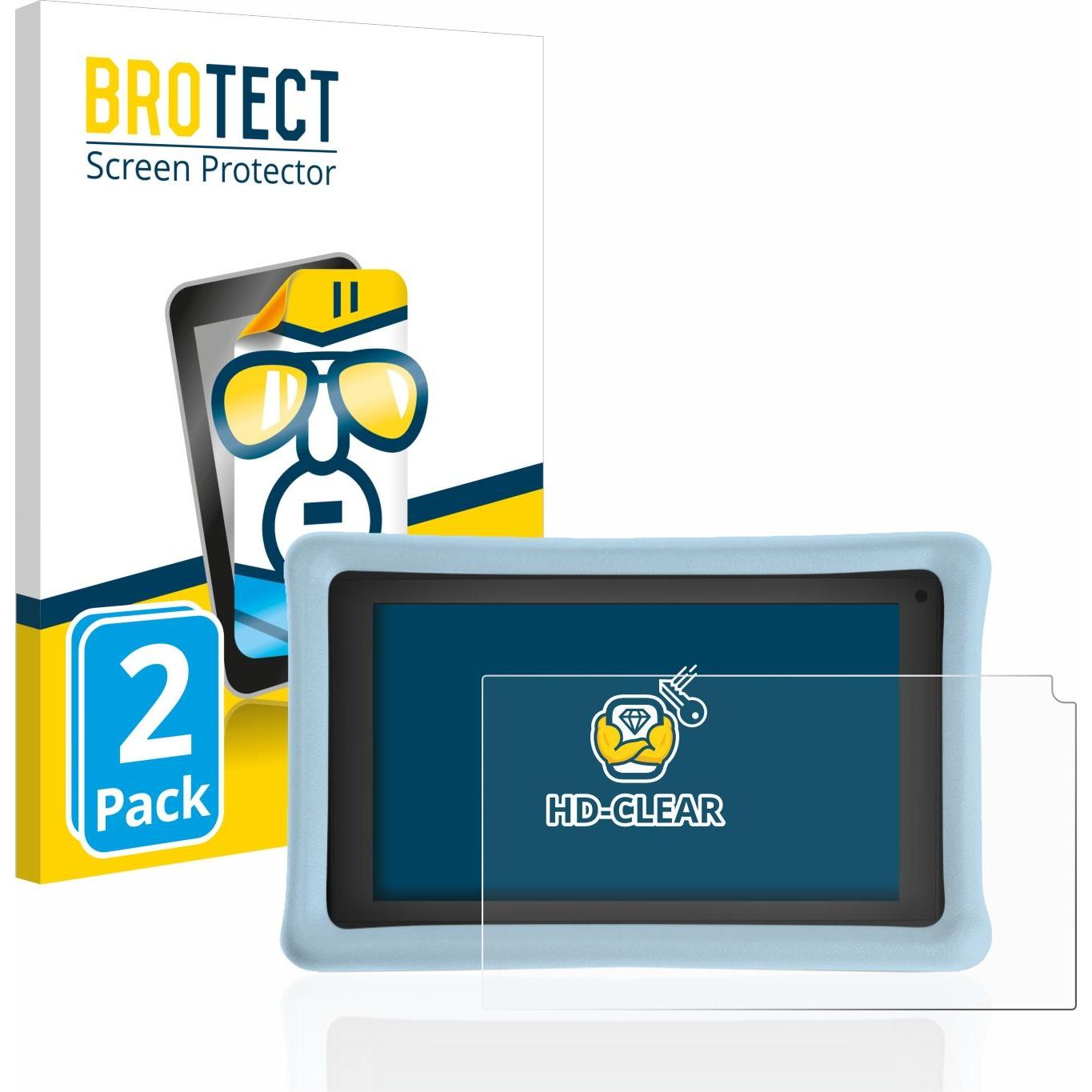 BROTECT Schutzfolie Displayschutz Klar (2 Stück, 7" Kids Tablet), Tablet Schutzfolie