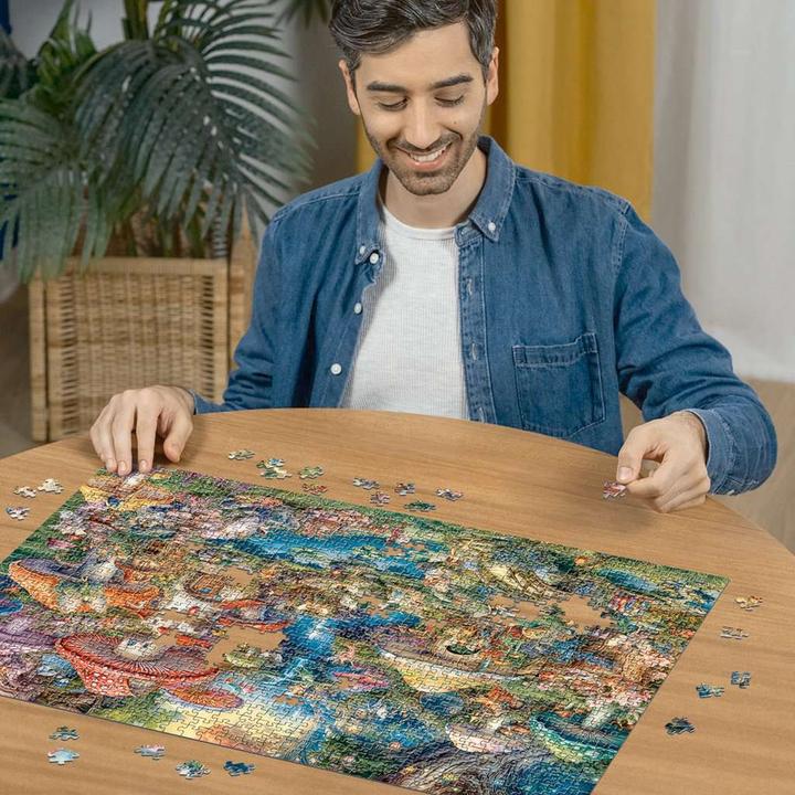 Actual product image Ravensburger Puzzle Fröhliches Pilzdorf, 1000 Teile. (1000 pieces)