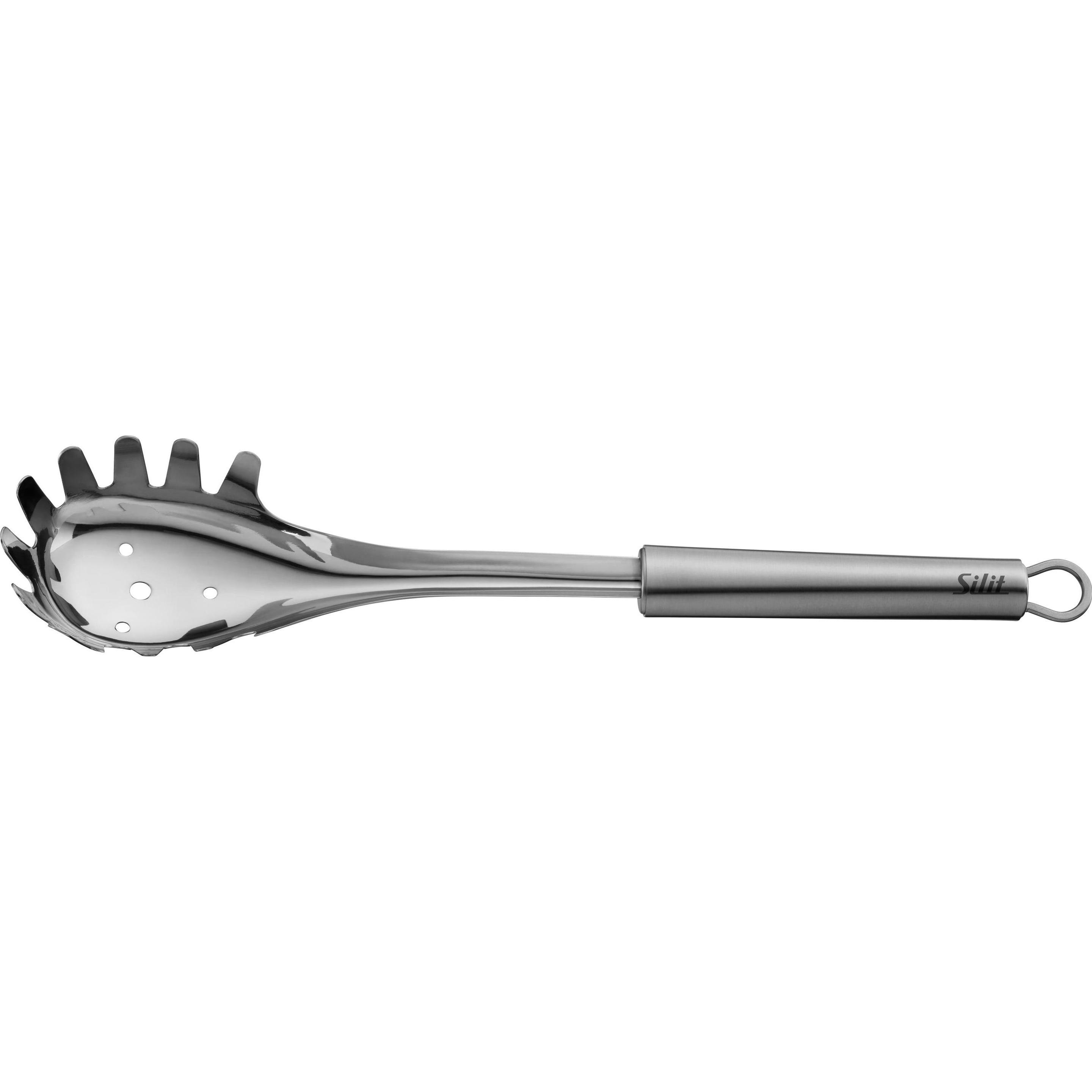 Silit Spaghettilöffel Nudellöffel Nudelkelle 32cm Classic Line Edelstahl, Kochbesteck, Silber