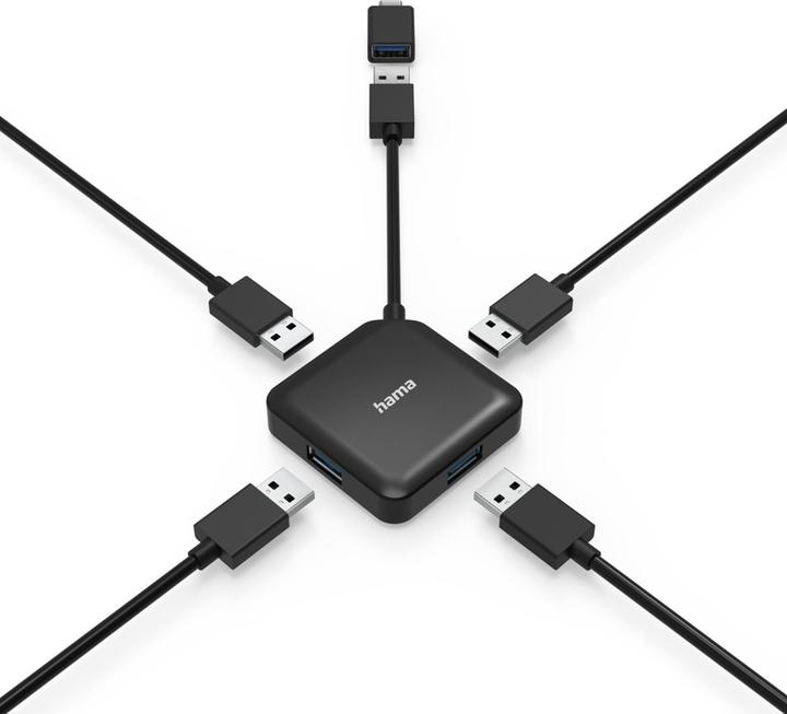 Produktbild Hama USB 3.2 Hub (USB-C, USB-A, 4 Ports)