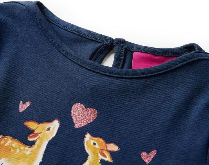 Immagine prodotto vidaXL Camicia da bambino a maniche lunghe blu navy 128,Materiale: 95 % cotone (128)