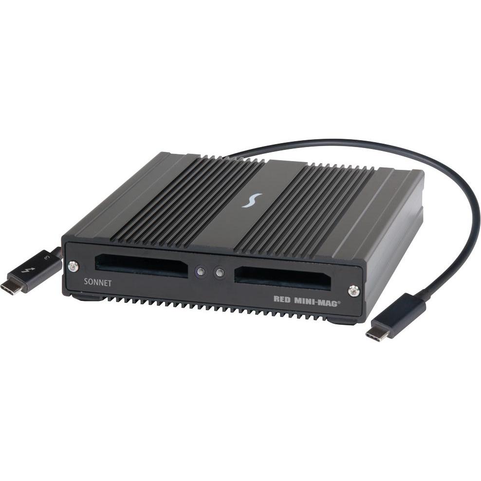 Sonnet SF3 Series - Red MINI-MAG Edition - Speichergehäuse (USB 3.1), Speicherkartenlesegerät, Schwarz
