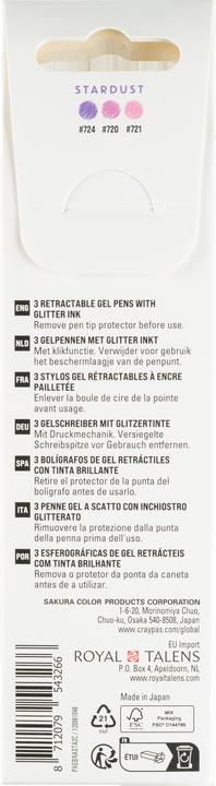 Produktbild Sakura Gelly Roll Retractable Classic Gelschreiber transparent 0,45 mm, Schreibfarbe: farbsortiert (3x)