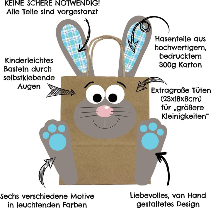 Produktbild Papierdrachen XXL Osterhasentüten