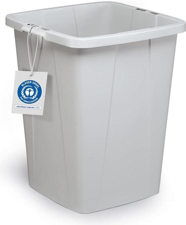 Durable Eco Waste Bin with Handles, Blue Angel Certified, Recyclable, 6-Pack (90 l)