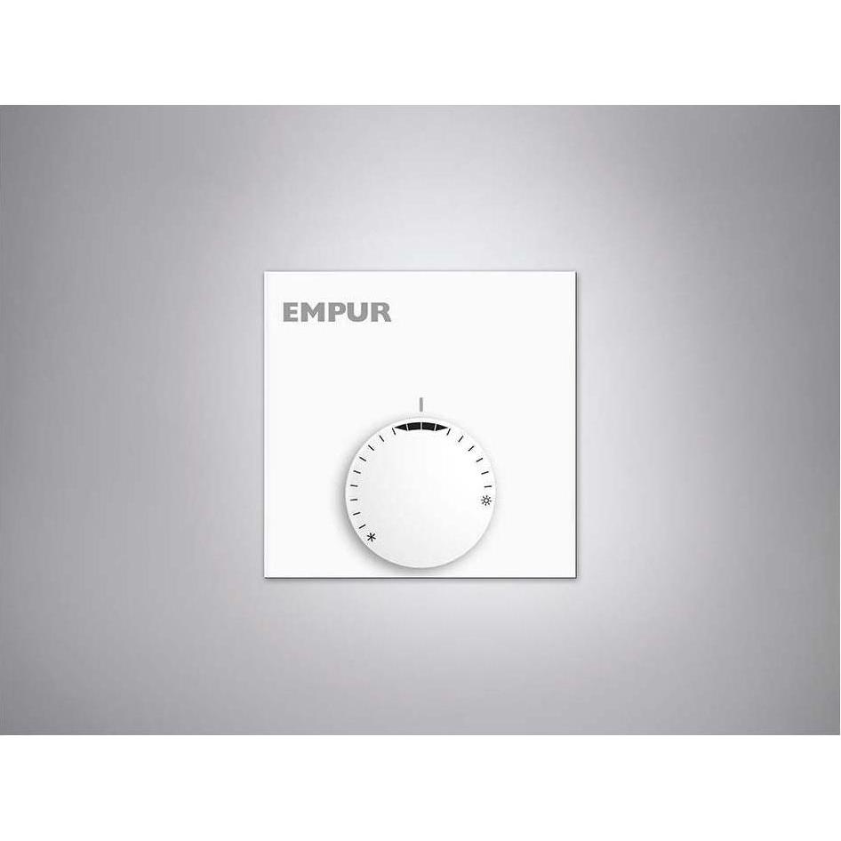 Empur Raumbediengerät 230 V, analog Heizen, Thermostat, Weiss