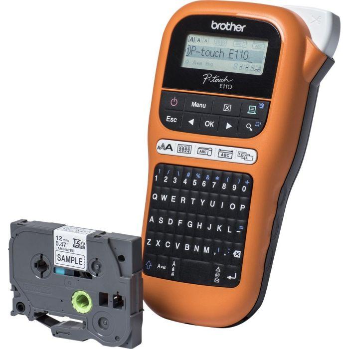 Thumbnail - Brother P-touch PT-E110, Beschriftungsgerät, Schwarz, Orange