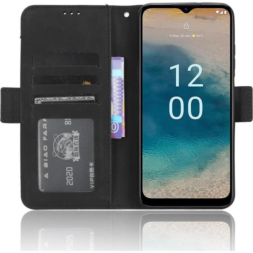 Thumbnail - Cover-Discount Nokia G22 - Etui mit vielen Kartenfächer schwarz (Nokia G22), Smartphone Hülle, Schwarz