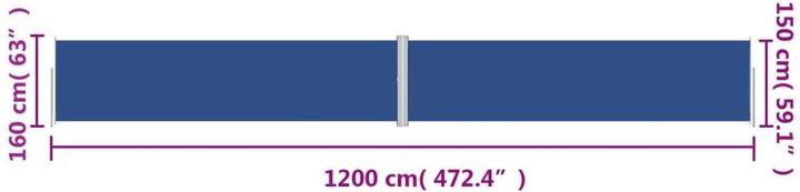 Produktbild vidaXL Seitenmarkise (12 m)