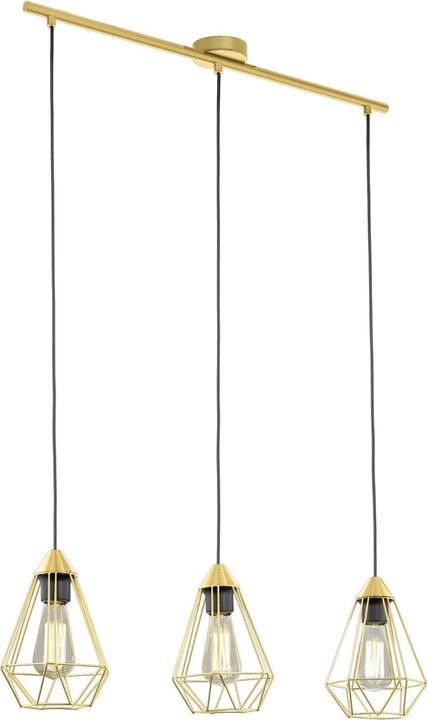 Produktbild EGLO Pendelleuchte TARBES 3x E27 Messing-gebürstet (E27, 0 lm)