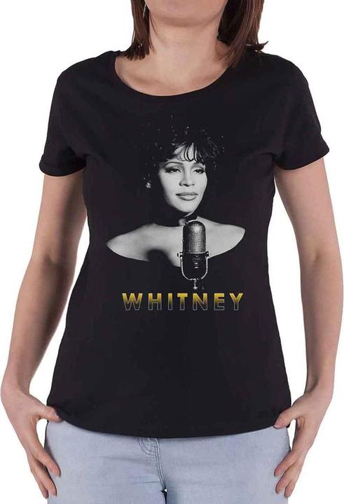 Immagine prodotto Whitney Houston Maglietta da donna/ragazzo in cotone con fotografia (M)