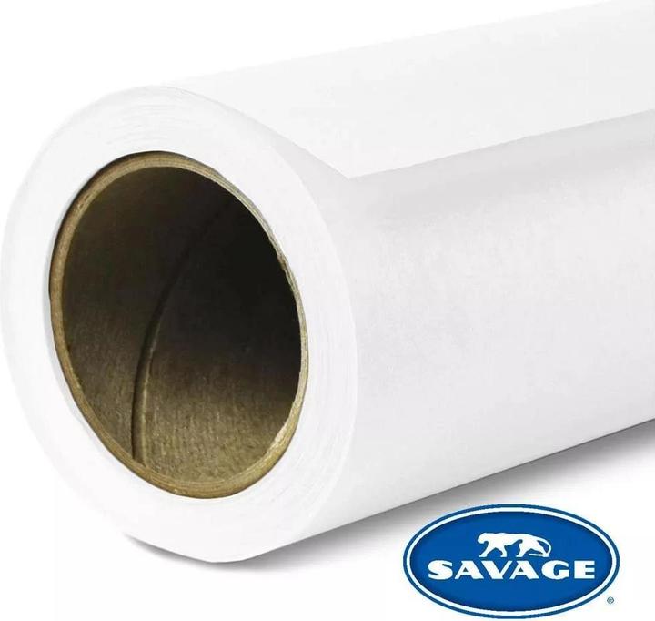 Savage Hintergrund Papier 2.72 x 11m Pure White (272 cm, 1100 cm)