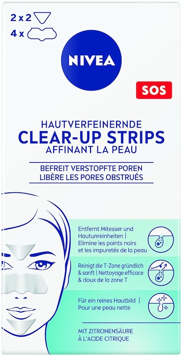 NIVEA Hautverfeinernde Clear-up Strips (Mitesserentferner, 6000 ml)
