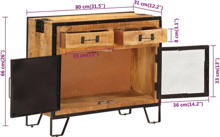 Produktbild vidaXL Sideboard (80 x 31 x 66 cm)
