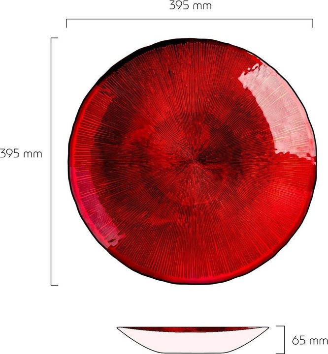 Produktbild The DRH Collection Rote Glasschale Crimson Comet