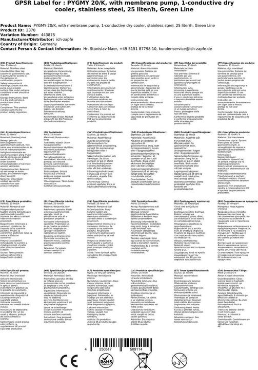 Produktbild Ich-zapfe Bierzapfanlage Pygmy 20/K