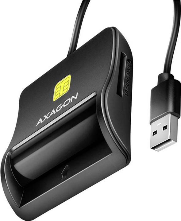 Produktbild Axagon CRE-SM3SD USB Smart Card & SD/microSD/SIM Card FlatReader