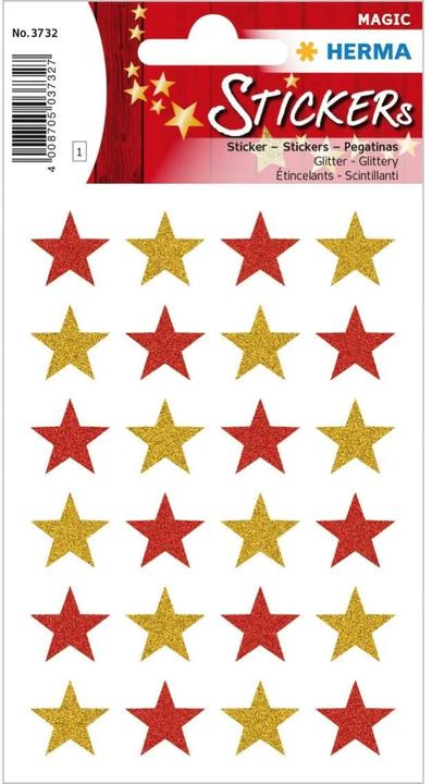 Produktbild HERMA Sticker Sterne (24 Sticker)