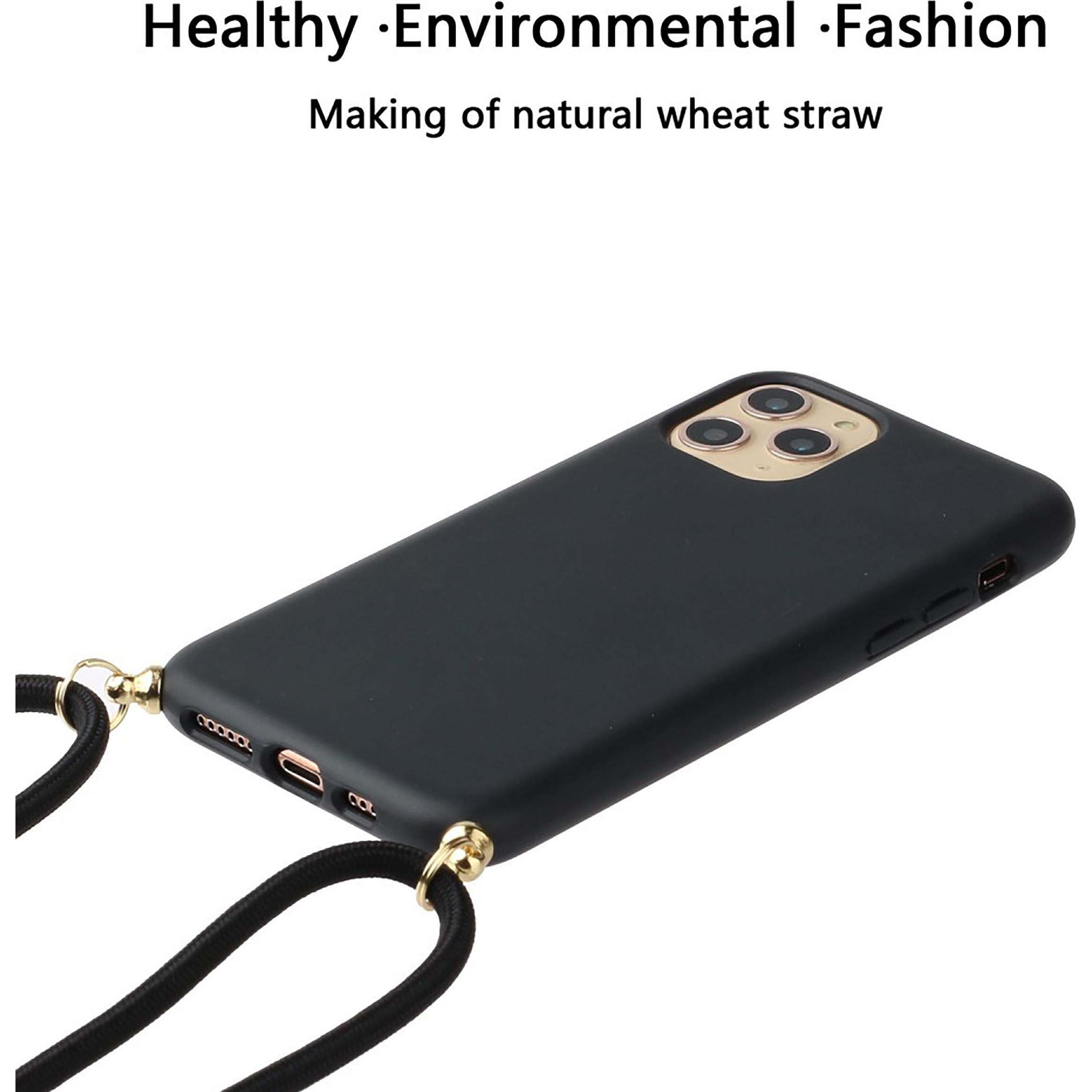 Thumbnail - Cazy Handykette Hülle Kompatibel mit iPhone 13 Pro Max - Silikon Handyhülle mit Band Necklace Hülle -, Handykette, Schwa...