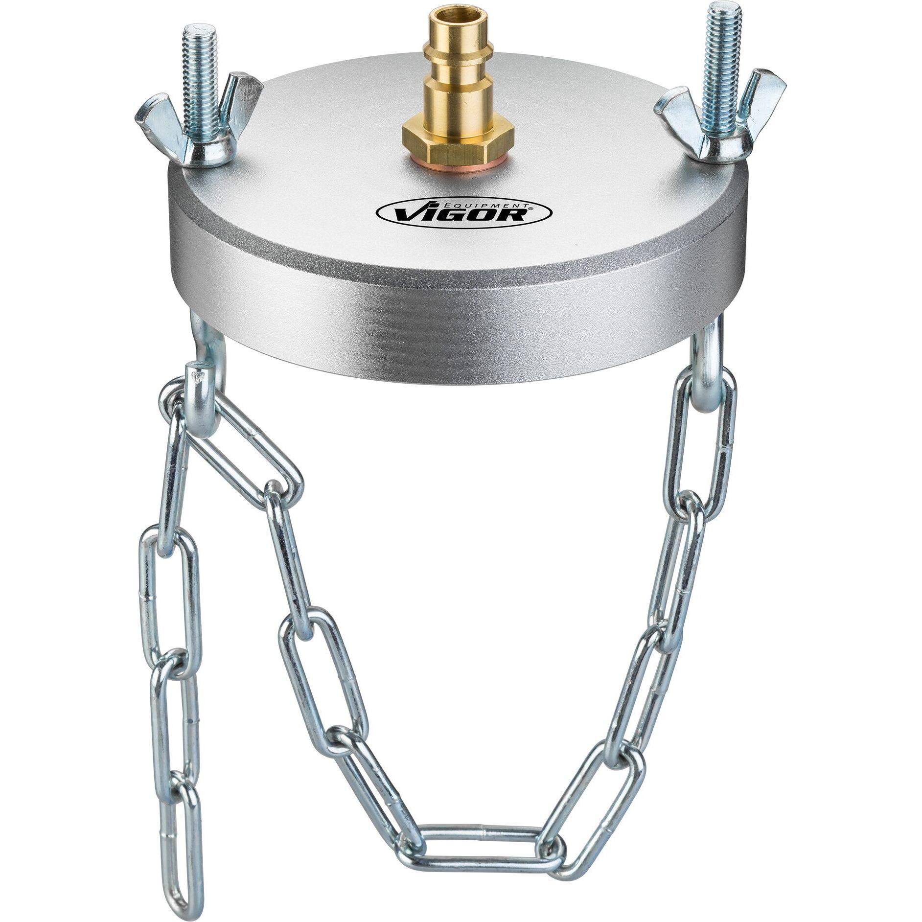 Vigor, Fahrzeug Werkzeug, Universal Adapter mit Kettenbefestigung für Bremswartungs-Systeme ∙ V4381-4