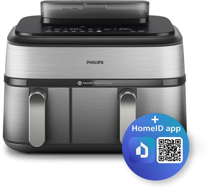 Actual product image Philips Steam Airfryer Dual Basket NA555/09