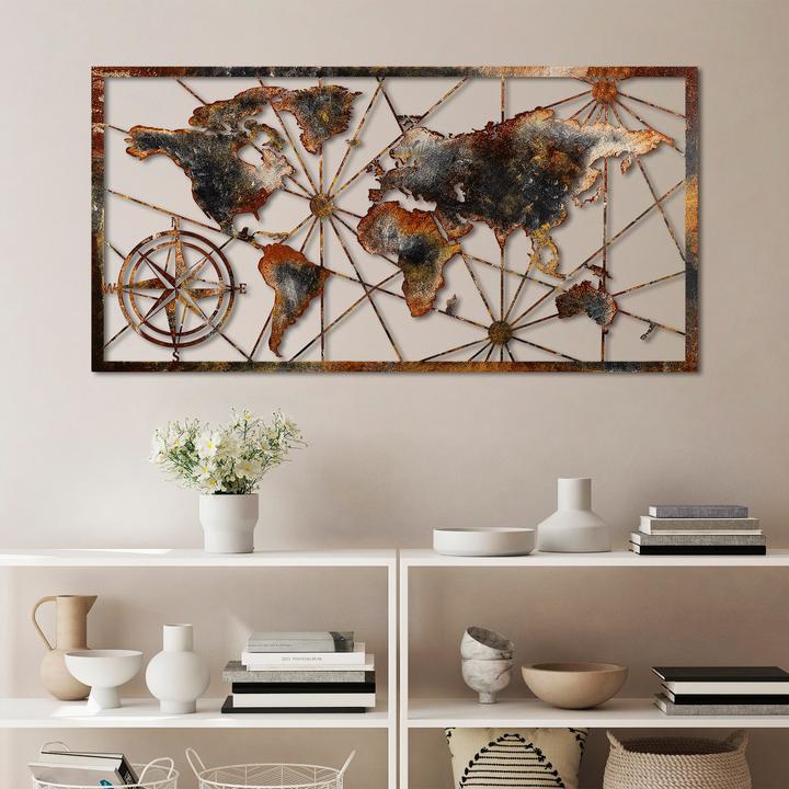 Immagine prodotto Wallxpert Mappa del mondo in metallo