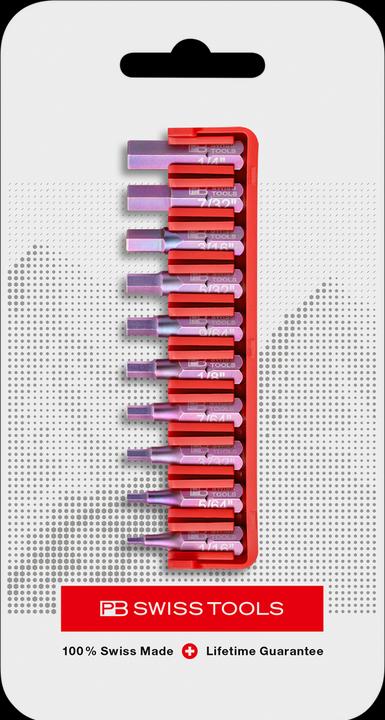 Productafbeelding PB Swiss Tools Bitreeks PB C6.711 CN BitBlock met 10 bits (Binnenzeskant HX 1/16; HX 5/64; HX 3/32; HX 7/64; HX 1/8, HX 9/64; HX 5/35; HX 3/16; HX 7/32; HX1/4)