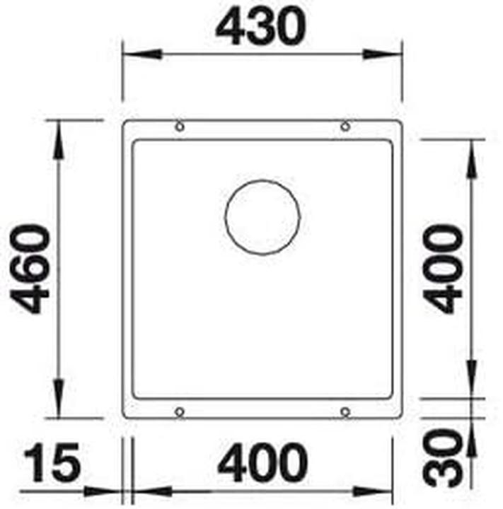 Image du produit Blanco Subline 400-U (Evier sous plan, 46 cm, 43 cm)