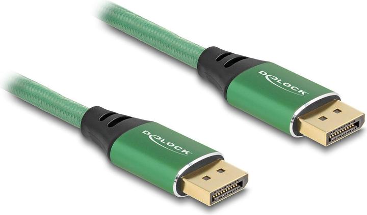 Image du produit Delock Câble DisplayPort 16K 60 Hz 2 m vert métal (2.20 m)
