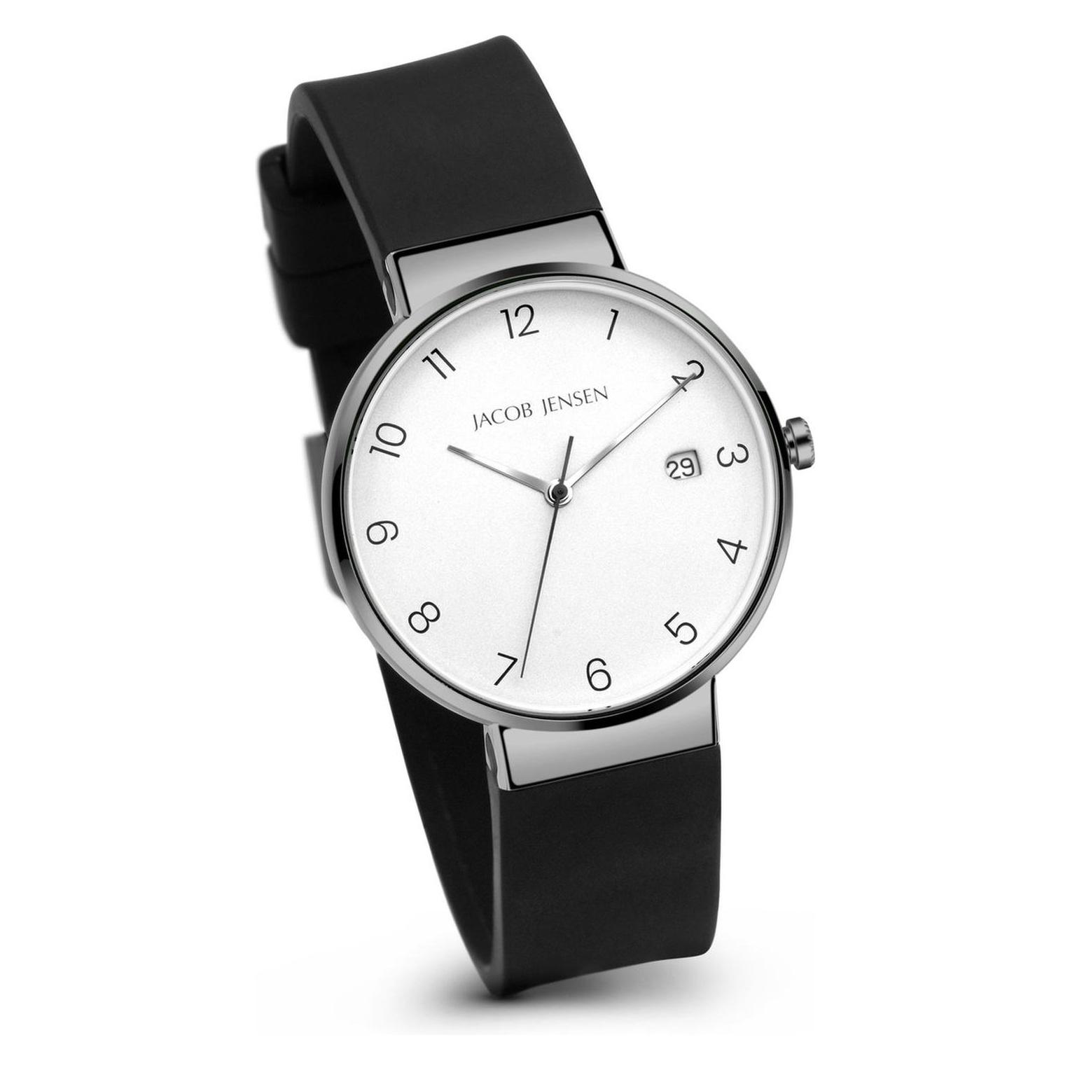 Jacob, Horloge, Jensen Timeless Nordic Classic 181 - 37 Mm, Grijs, (Analoog Horloge, 37 mm)
