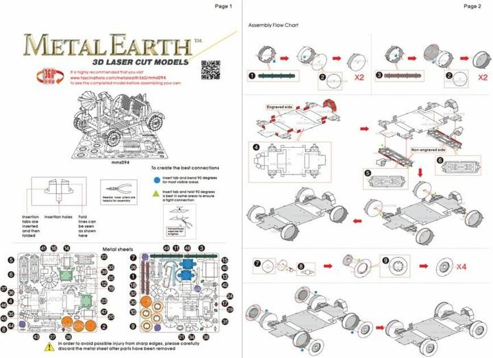 Actual product image Metal Earth Apollo Lunar Rover, Model Making
