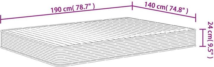Actual product image vidaXL Schaumstoffmatratze (Foam core, 140 x 190 cm)
